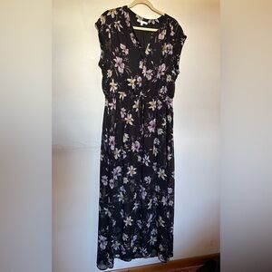 Floral Black two length Dress